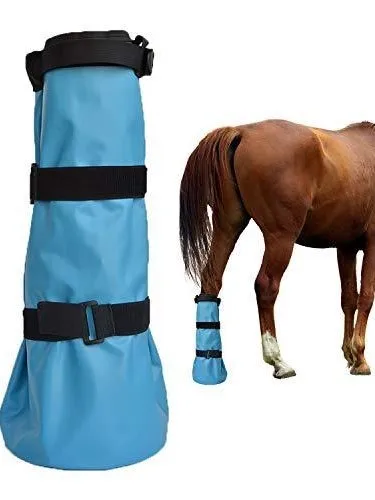 プロ仕様蹄ブーツ浸漬セット（アクティビティパッドと伸縮性バンド付きで簡単固定、屋外ケアに便利）