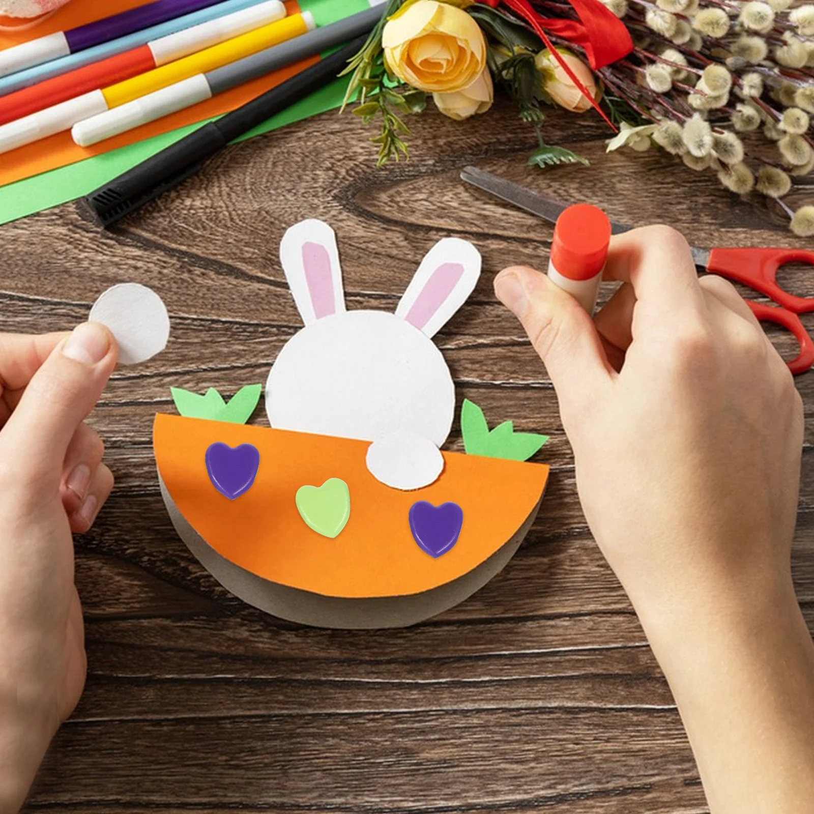 

200Pcs Vibrant Heart Shaped Brads Ideal for Scrapbooking Card Making and Creative DIY Projects Heart Nail Charms