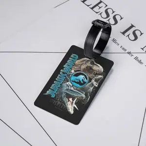 New Jurassic World Dinosaur Luggage Tags Suitcase Accessories Travel Baggage Boarding Tag Label Holder ID Name Address