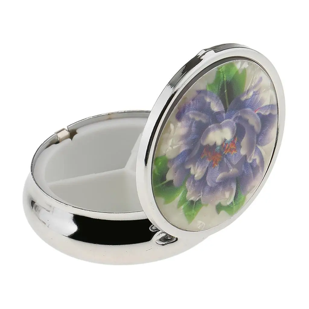 

Metal Pill Boxes Small Portable Pill Container Organizer Travel Medicine Case for Business Trip Home