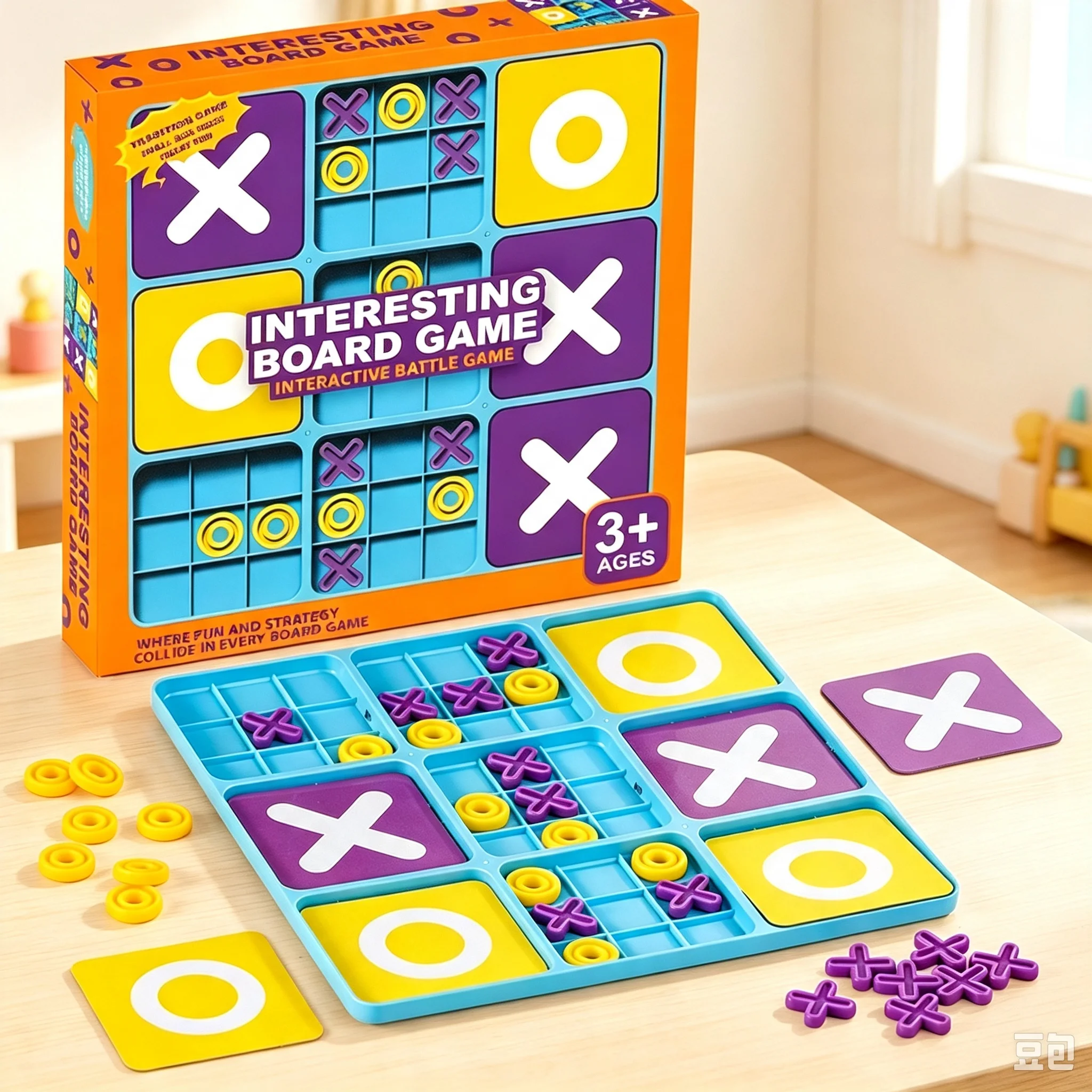 brinquedo-de-xadrez-ox-para-criancas-jogo-de-tic-tac-toe-para-treinamento-de-logica-batalha-para-dois-jogadores-interacao-pais-filhos-jogo-de-mesa-com-nove-quadros-presente-ideal-para-halloween-e-natal