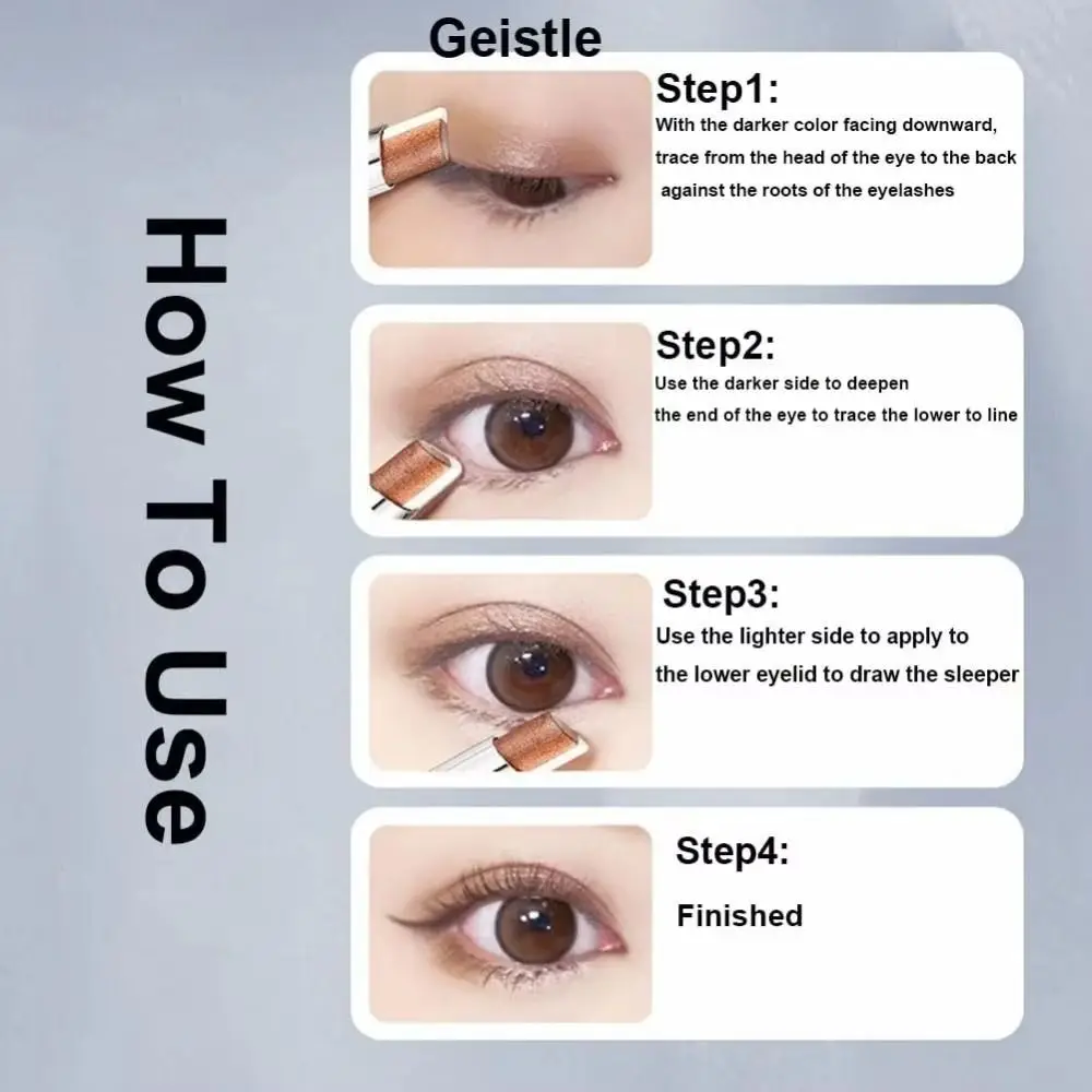 Surligneur polyvalent 3 couleurs crème ombre à paupières scintillant longue durée fard à paupières bâton paillettes outils de maquillage pour les yeux été