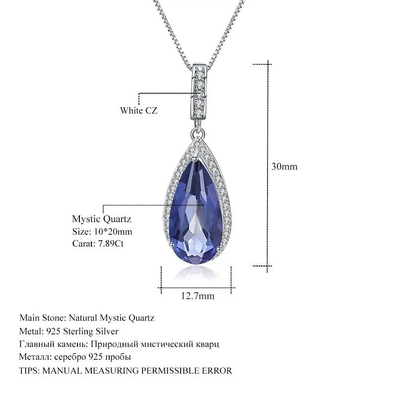 genuine real brand jewels Straight Luxury Design Fashion Premium 925 Silver Colored Crystal Necklace Pendant high quality