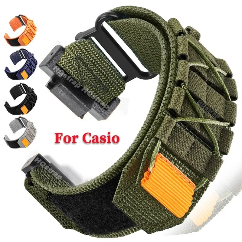 Correa deportiva de nailon para reloj Casio, accesorios para G-SHOCK, pulsera de 22mm para hombre y mujer, correas de alta calidad