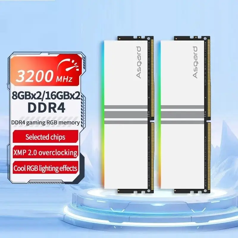 To RGB RAM DDR4 8GBx2 16GBx2 3200MHz 3600MHz 1.35V Memoria Ram DDR4 RGB Dual Channel stunning desktop memory for PC