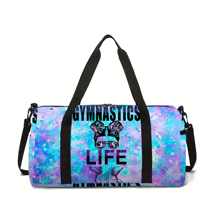 

Gymnastics Pattern Large Capacity Luggage Bag for Boy/Girl Best Gift 3D Cartoon Travel Duffels Outdoor Fitness Bag for Children
