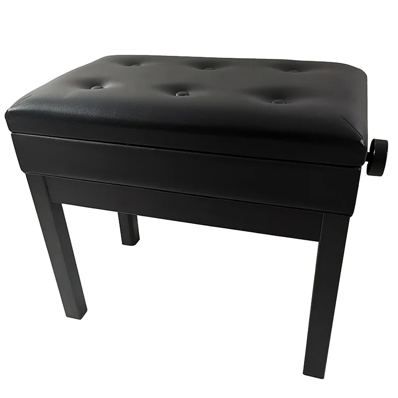 Hooqu Upgrade New Style Single Lifting Piano Stool With Book Box Durable Piano Bench
