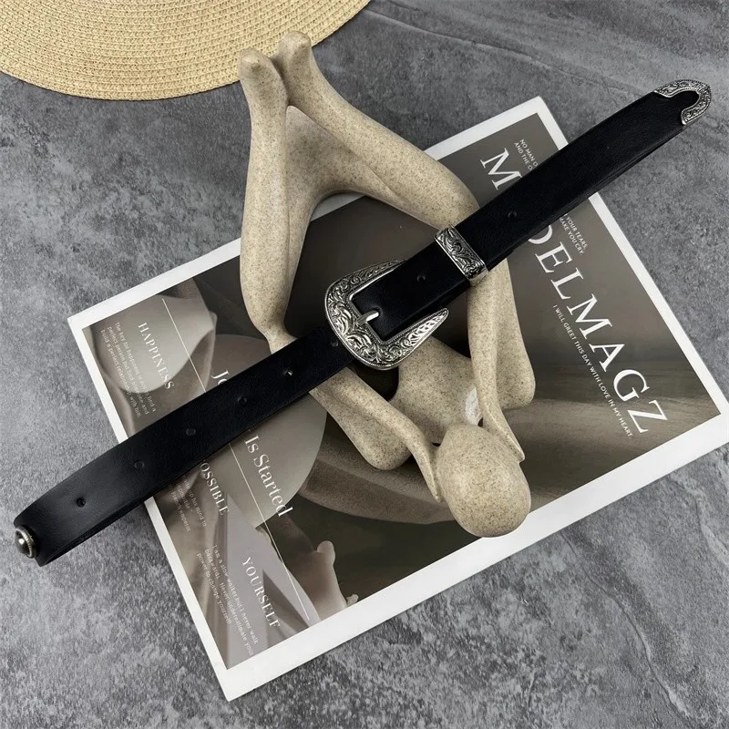 여성용 빈티지 PU 가죽 리벳 코르셋 여성용 허리띠 코트 허리띠 드레스 장식 좁은 벨트 J1699