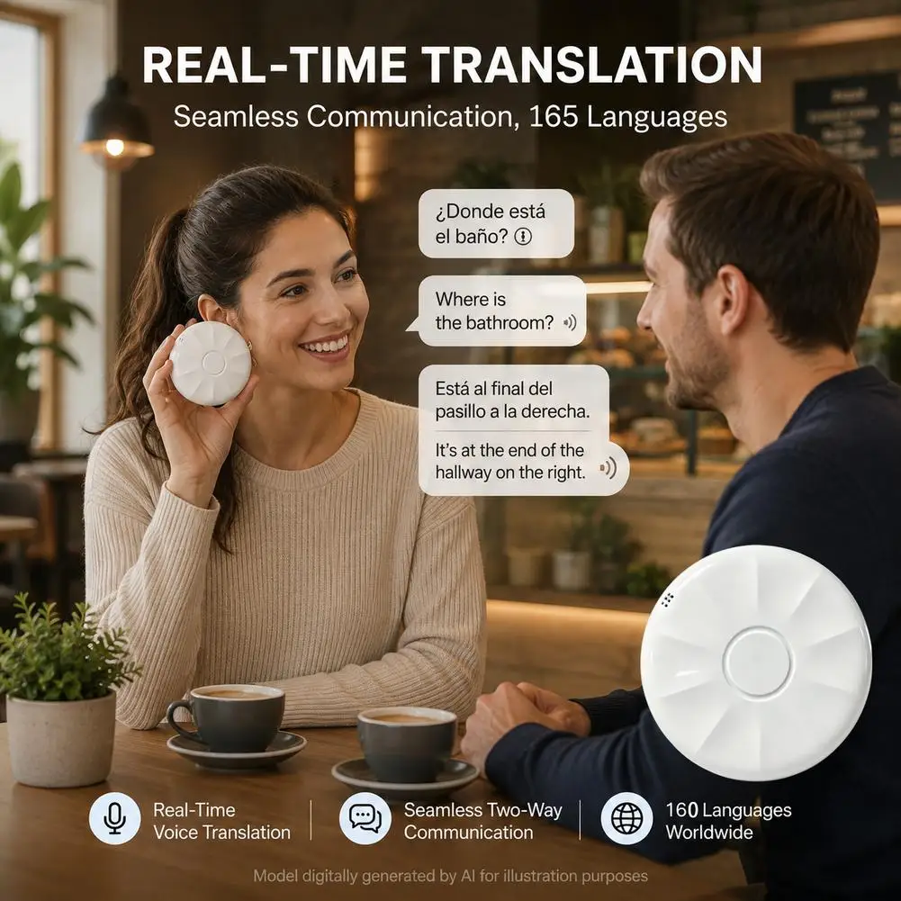 AI Translator Oral Practice Machine AI Translation Speaker 160+Chinese Language Real-time Translation Travel Learning Tool