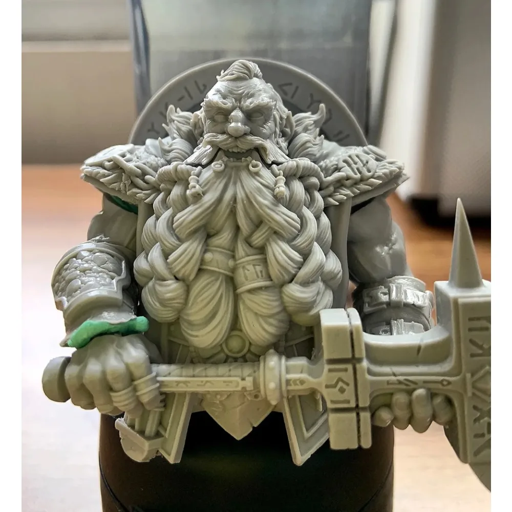 Figura de soldado de resina enanos, modelo ensamblado impreso en 3D, modelos para colorear en miniatura, manualidades de decoración, 1/10