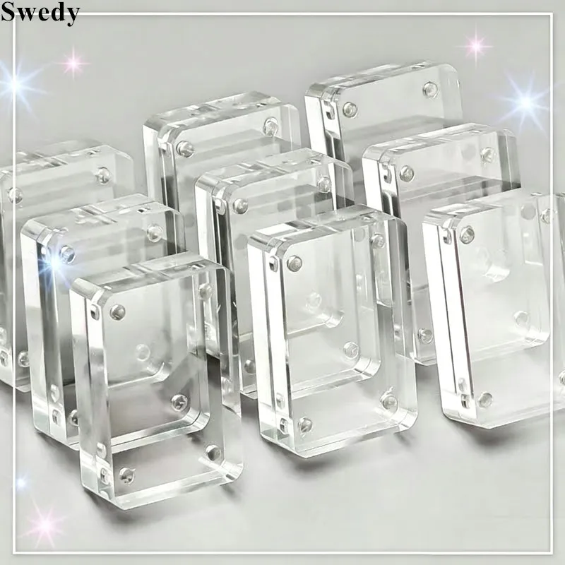 15 Pieces 4x6cm Double Sided Acrylic Price Label Holder Magnetic Table Card Sign Holder Stand Price List Display Frame