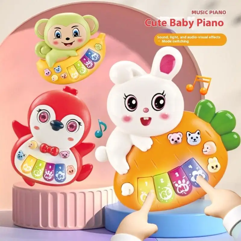 ポータブルチャイルドレンズ電子ピアノキーボード音楽学習おもちゃ動物ノイズ番号認識機器a2ub
