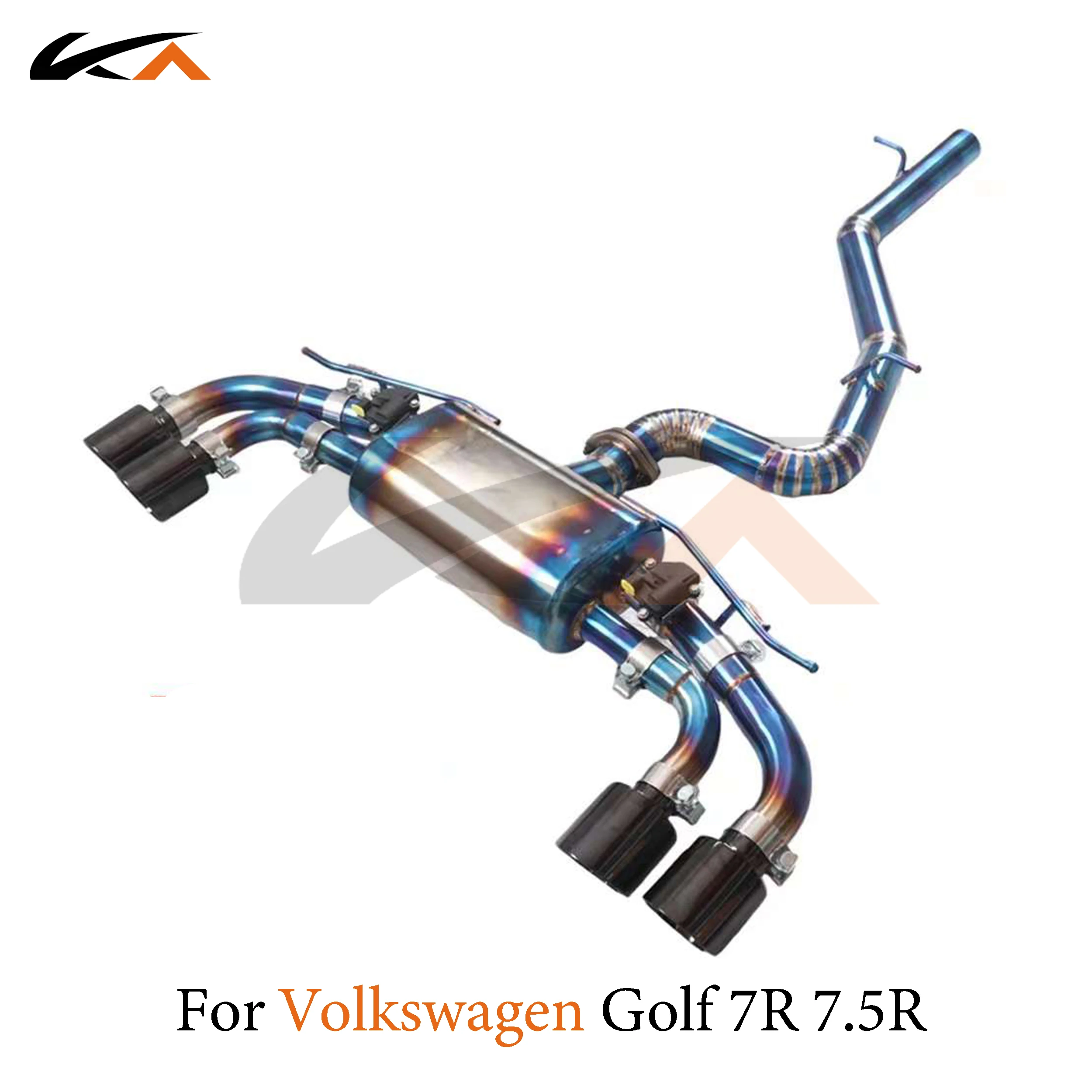 

KA Tuning exhaust system titanium alloy catback for Volkswagen golf 7r 7.5r 2.0t performance auto parts with muffler and valve