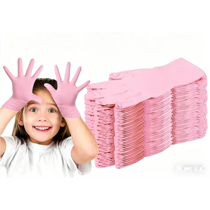 

Kids Nitrile Disposable Gloves for 6-15 Years Children Latex Free Cleaning Gloves for Kids Crafting Painting Gardening Playing