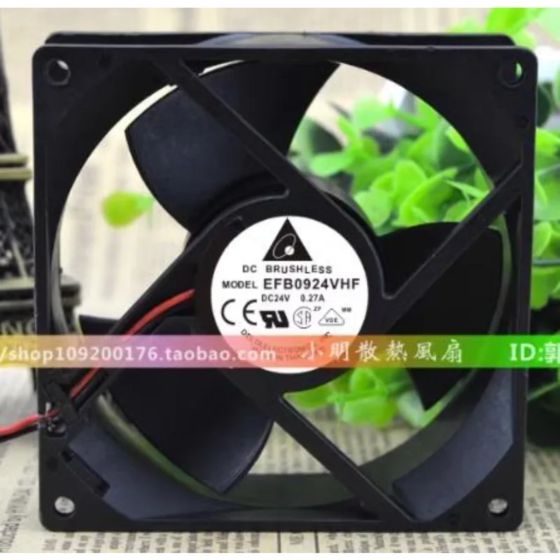 

New CPU Fan for Delta EFB0924VHF EF0924VHF 9CM 9232 24V 0.27A 2-wire Frequency Converter Fan 92X92X32mm