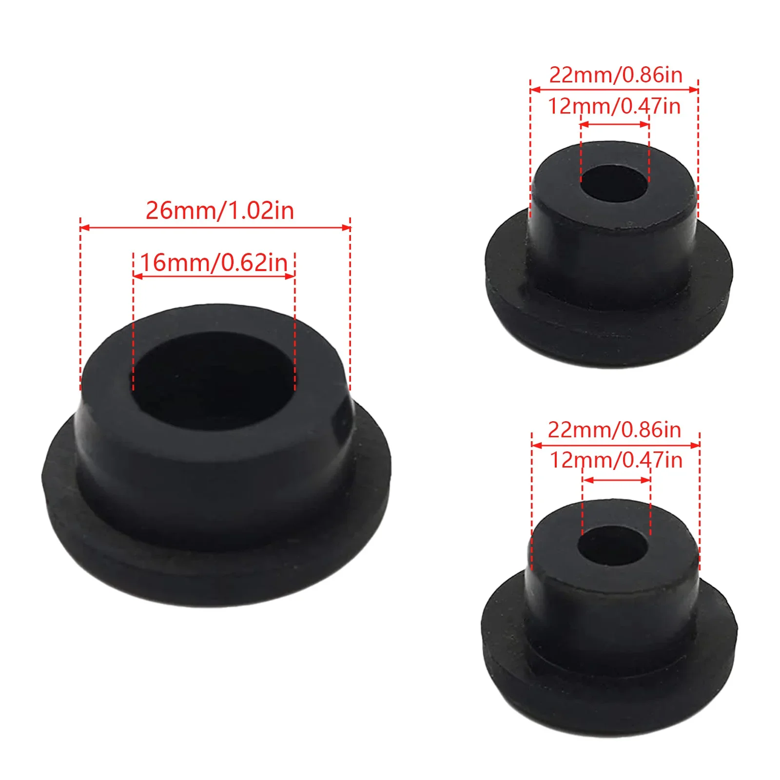 3Pcs Tailgate Rubber Plug Fit for Jeep Wrangler JK 2007 2008 2009 2010 2011 2012 2013 2014 2015 2016 2017 Black Car Door Frame