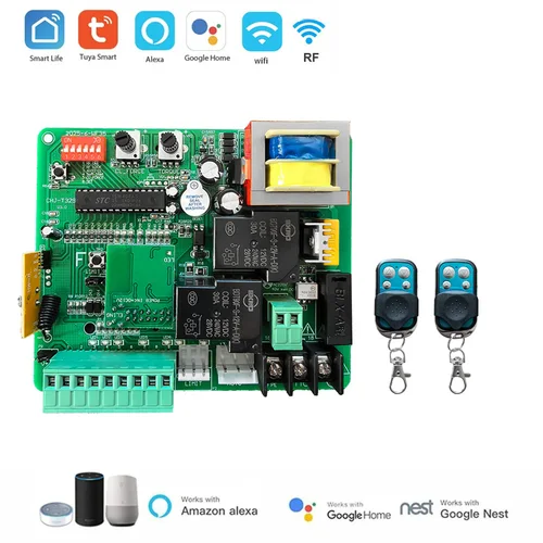 Imagen 2 del producto Controlador de Motor para Puerta Corredera con Control Móvil Wifi Tuya de 220V-230V CA, Tarjeta de Circuito, Placa Madre, Control Remoto de 433mhz