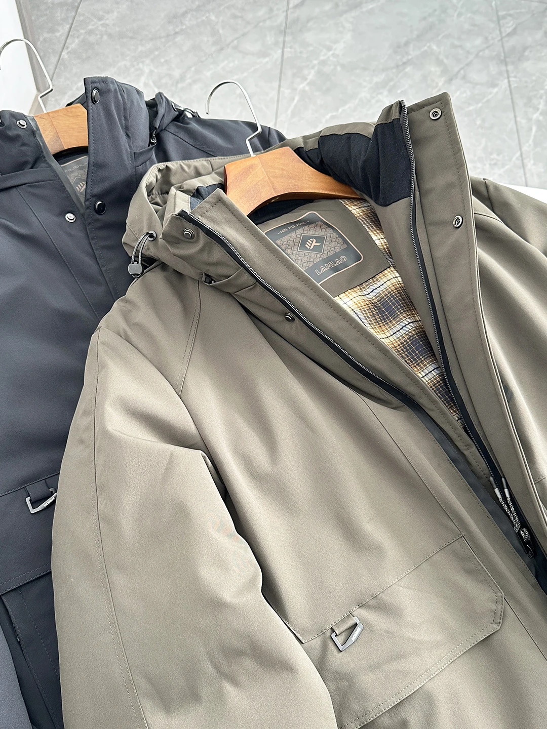 

Thiened Heating Inner Outdoor Workwear Winter Men's Detachable Cap Cold Proof Cotton Jaet Faionable Urban Sle