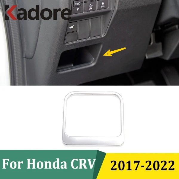 

For Honda CRV CR-V 2017 2018 2019 2020 2021 Stainless Steel Driving Side Glove Storage Box Frame Trim Car Interior Accessories