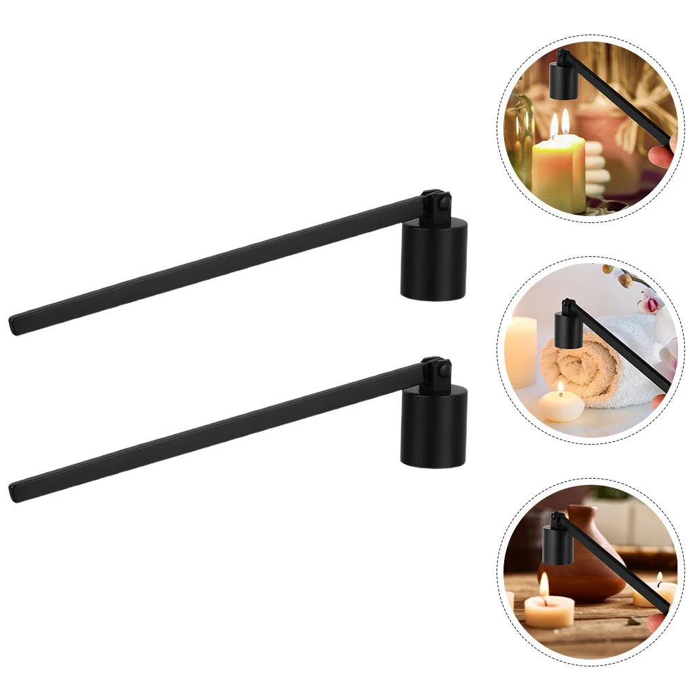 

2pcs Long Handle Metal Flame Extinguisher Tool For Home Decor Gift Idea Snuffer With Long Handle Accessories