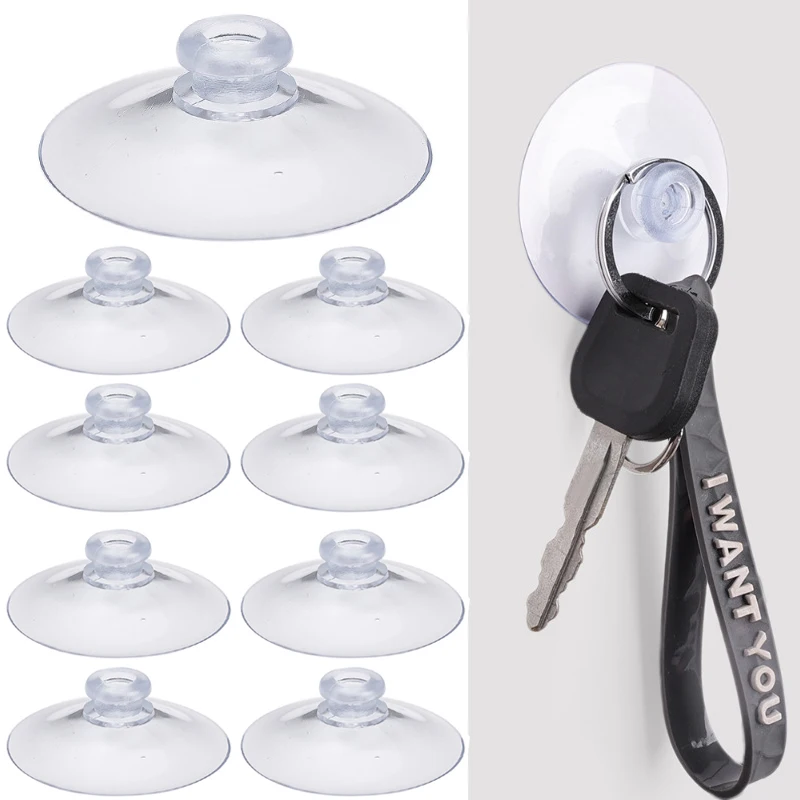 Ganchos de ventosas transparentes para cocina, baño, ventana de coche, fiesta, boda, decoración de vidrio, soporte de gancho, 10/50 Uds.