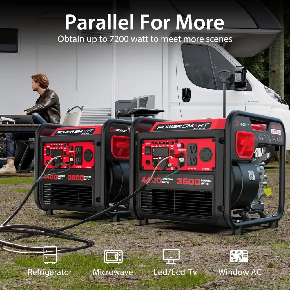 Generator Portabel 4400-Watt dengan Teknologi Inverter, CO Protect, RV Ready