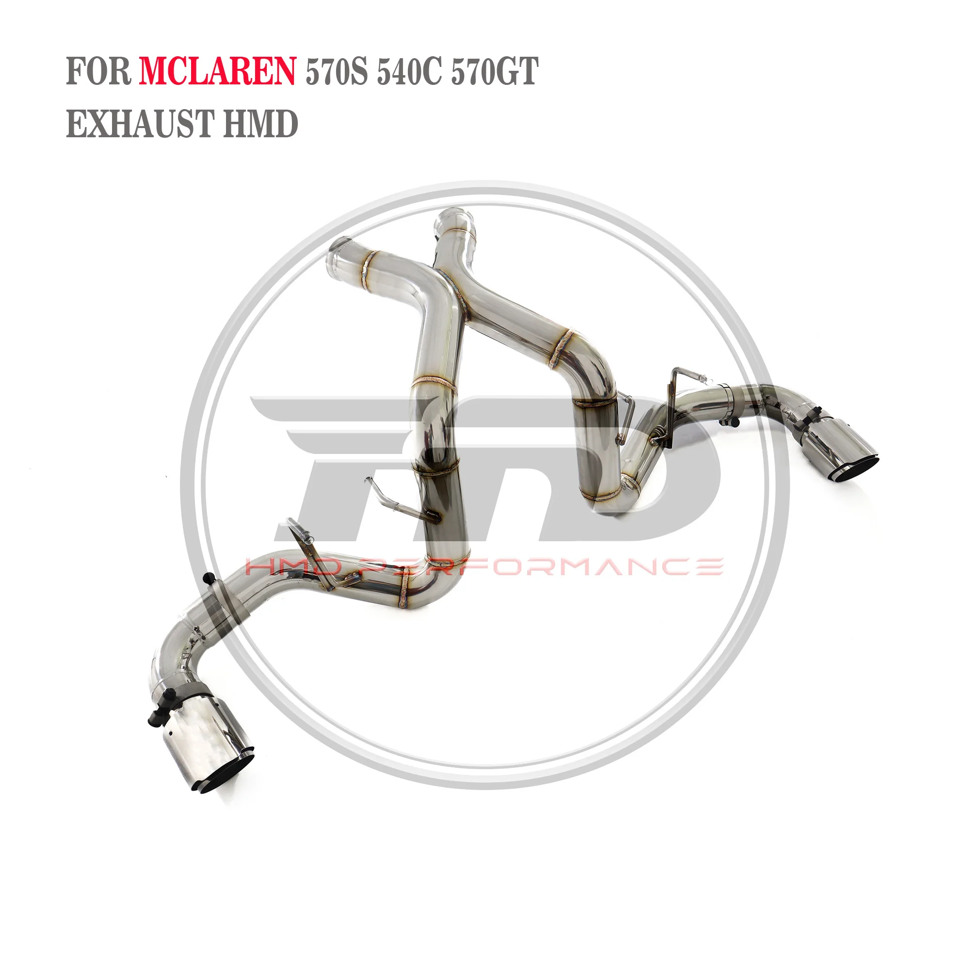 

SS304 Выхлопная труба высокого качества Catback для глушителя McLaren 540C 570S 570GT без клапана