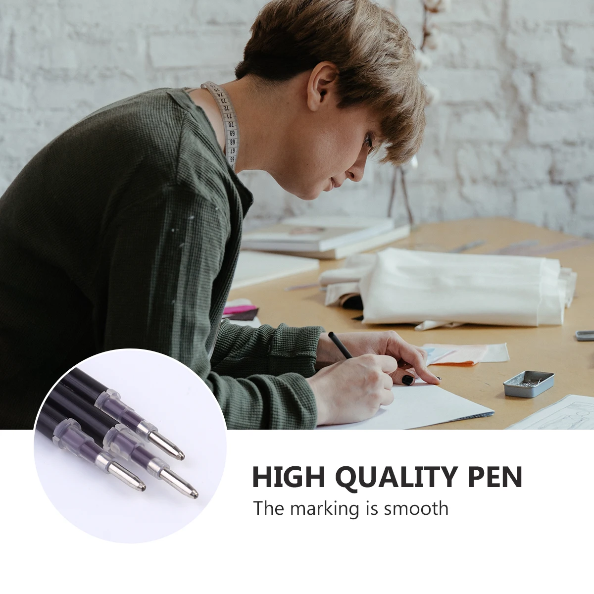 

100 Pcs Disappearing High Temperature Marker Pen Tailors' Black Refill