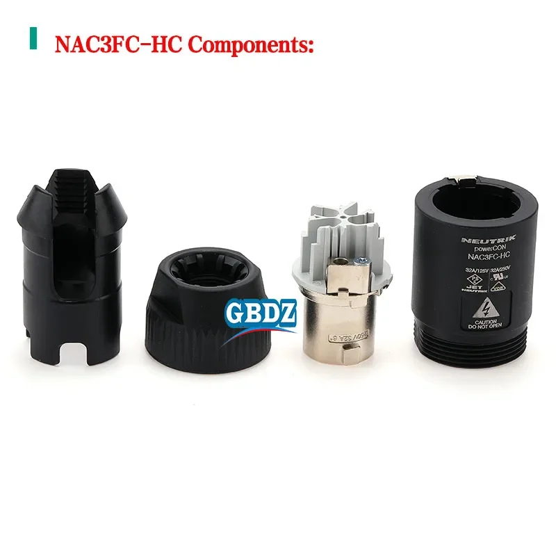 Neutrik's PowerCON 32 A 250V 3 Pole Cable Connector Plug / Socket NAC3FC-HC Professional LED Large Screen Lighting and Audio