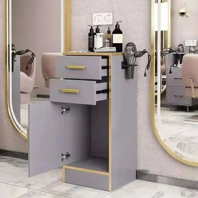 Beauty Wooden Spa Tool Cabinet Trolley Hair Shop Salon Multifunctional Cart Furniture Tools Barber Salon Supplies Trolley