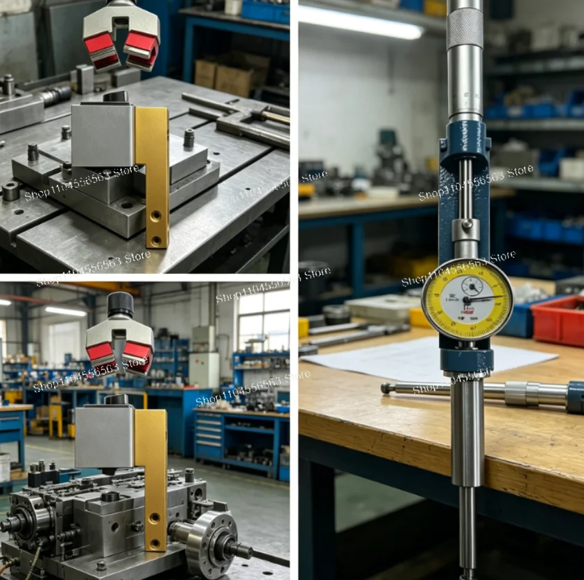 Micrometer and magnetic base dial