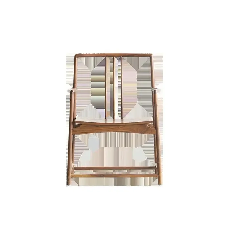 

New Chinese black walnut zen tea tea room guest chair back guest leisure all solid wood home