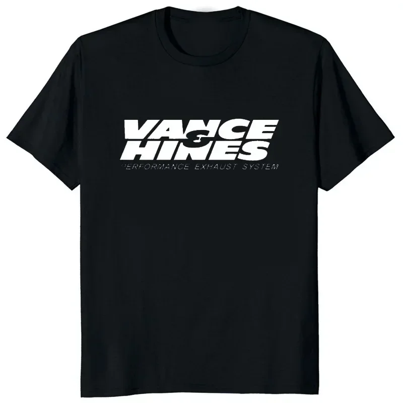 Casual Loose Harajuku Soft Tees VANCE HINES Printed Fashion Man T-SHIRT Inspired Motorcycle Racing Exhaust Systems Male T Shirt