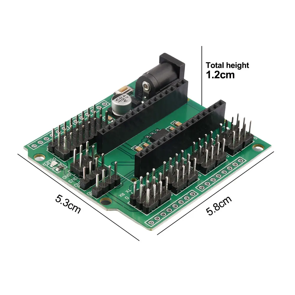 Nano Expansão Sensor Escudo Módulo, Development Board, Power Backplane para Arduino, R3, V3.0