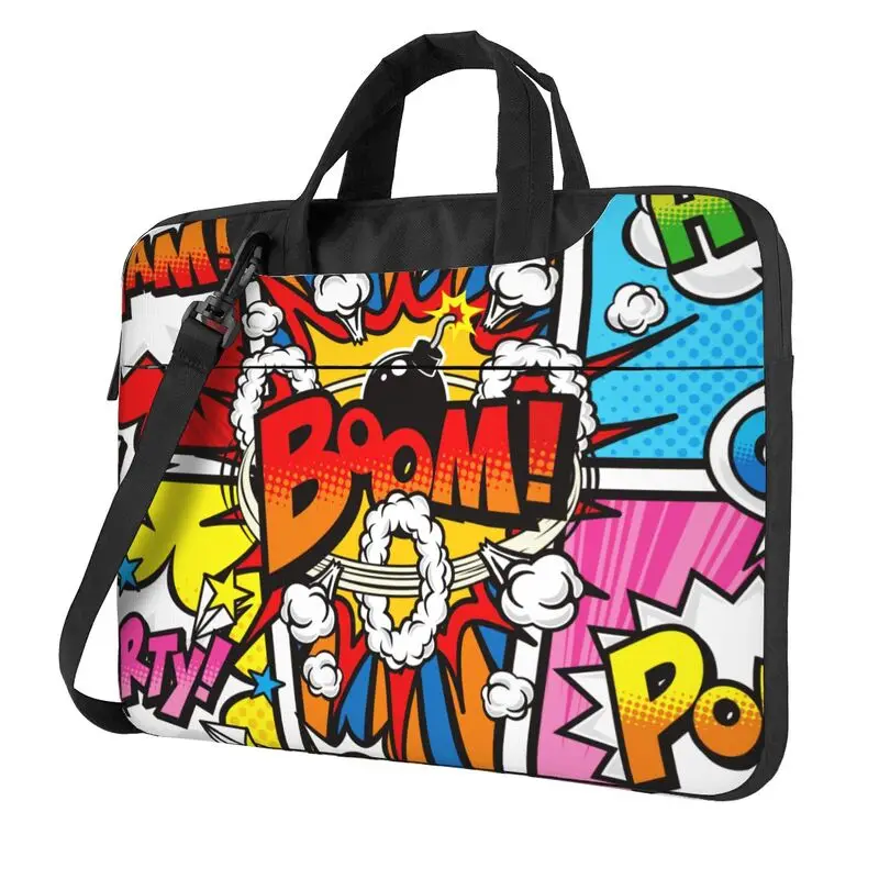 

American Comic Book Collection Pop Art Laptop Bag Graffiti Computer Bag for Office Business School Travel Fits 13 14 15.6 Inch