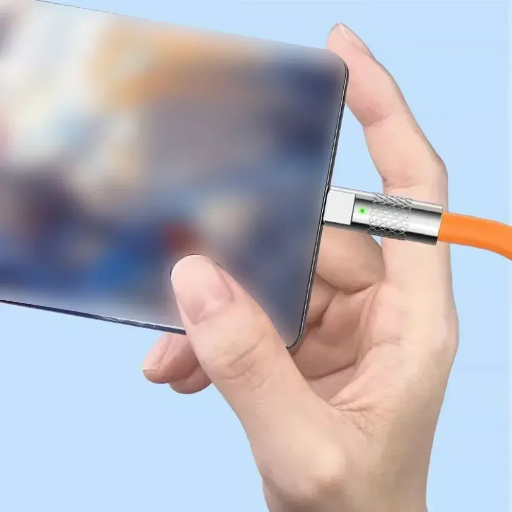 120W Fast Charging Silicone Type C To USB Cable For Huawei 1meter 2Meter Super Fast Charging Cable For Mobile Phone Parts