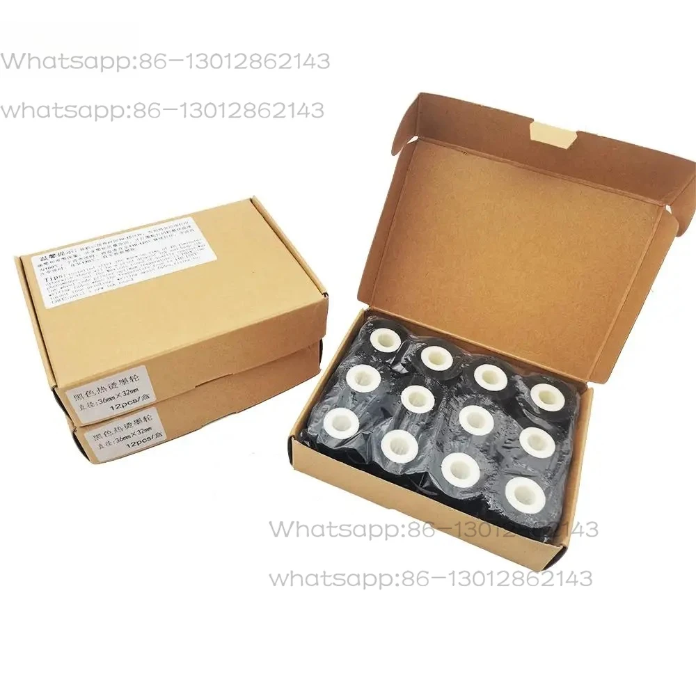 Black hot stamping encoder paint roll 36x16mm 36x32mm 36x36mm 36x40mm 36x35mm 40x40mm for encoding sealing machine