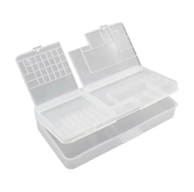 WXY 이중 레이어 수리 부품 보관함 (휴대폰 수리용 마더보드 PCB 부품 나사 분류 보관 도구)