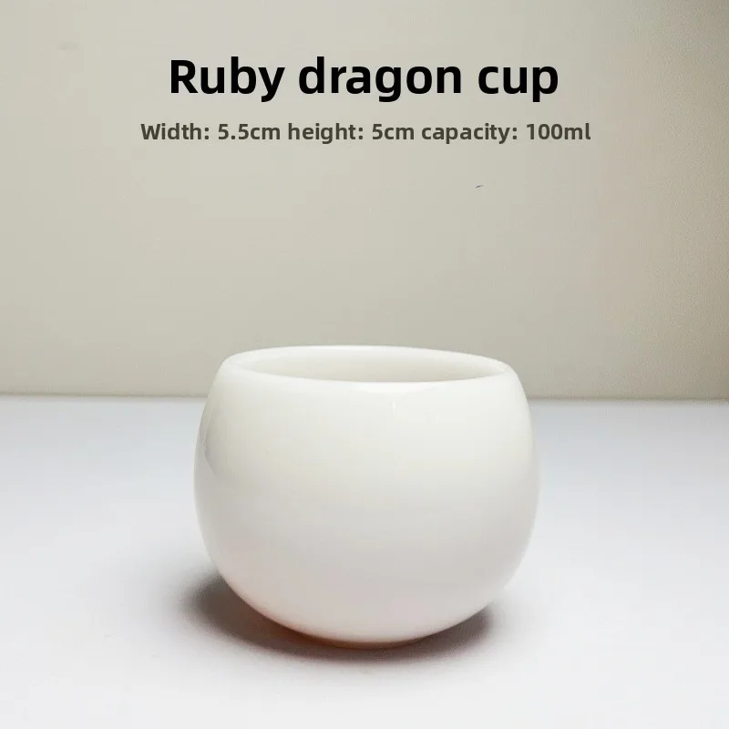 Dehua الأبيض الخزف الجليد اليشم كوب شاي سيراميك ماستر شرب كوب الاستخدام الشخصي الصينية طقم شاي Gongfu تصميم الحد الأدنى هدية #6