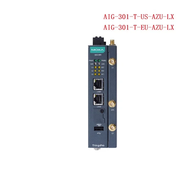MOXA 2-port Modbus to Azure Advanced IIoT Gateway AIG-301-T-US-AZU-LX AIG-301-T-EU-AZU-LX