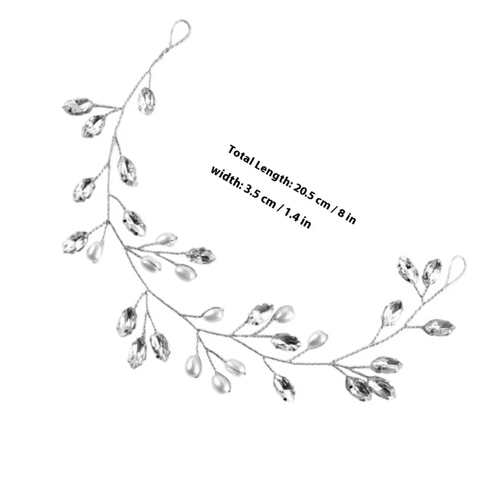 ديكور حجر الراين اللؤلؤ الشعر الكرمة للنساء الزفاف تصفيفة الشعر التبعي أنيقة رشيقة نظرة محسن لامعة