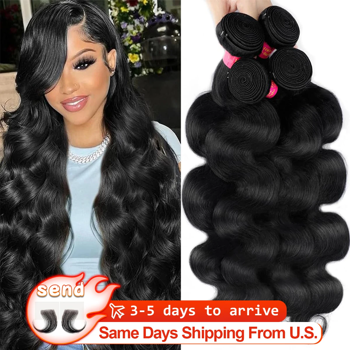 

16A 100% пучки человеческих волос Объемная волна Пучки человеческих волос 30-дюймовые объемные волосы Плетение 3/4/5 шт. Натуральные необработанные человеческие волосы