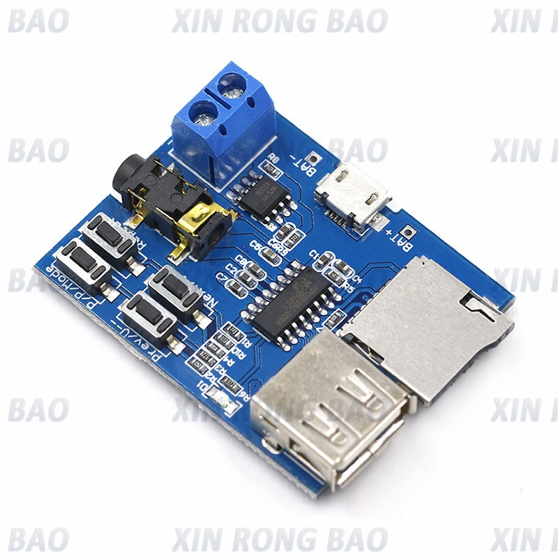TF Card U Disk MP3 Format Decoder Board Module Amplifier Audio Player - Decoding U Disk for Audio Playback