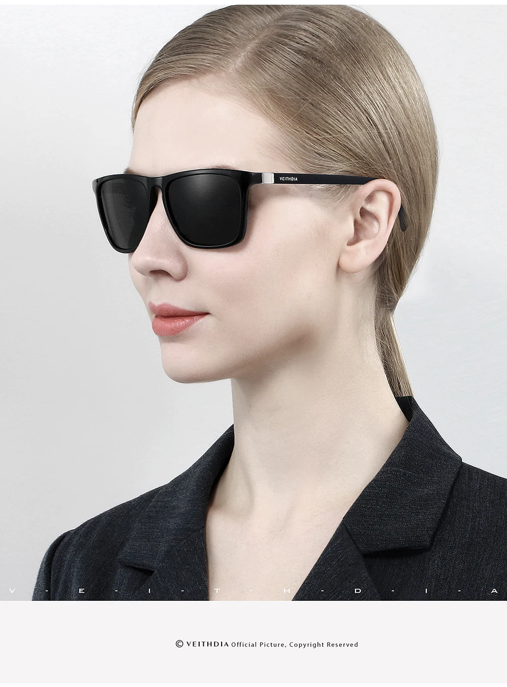 VEITHDIA Marke Männer Frauen Sonnenbrille Unisex Retro TR90 Sonnenbrille Polarisierte UV400 Objektiv Vintage Brillen Sonnenbrille Für Männliche 7521 – Detail 9