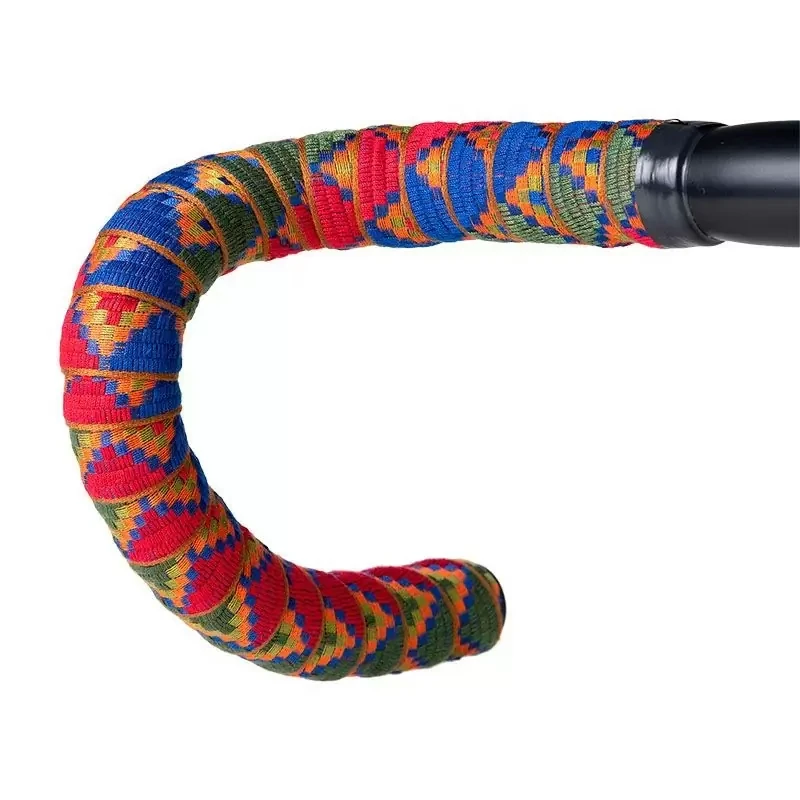 Regenbogen geflochtenes Lenkerband für Rennräder, rutschfest, stoßdämpfend, EVAComfort Grip Wrap Tape im Ethno-Stil, Fahrradzubehör