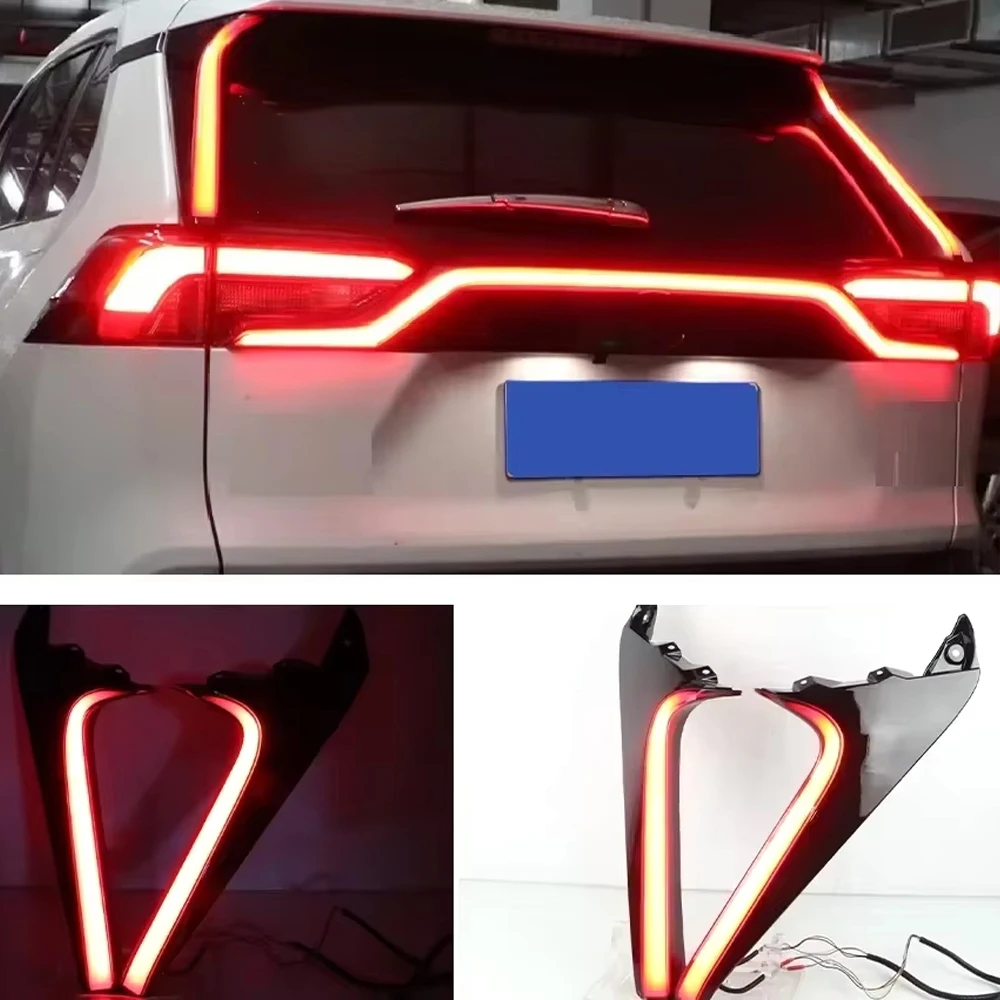 

Для Toyota RAV4 2019-2024 Автомобильные светодиодные фары на бампер Задние фонари Противотуманные фонари Рефлекторный стоп-сигнал 12 В Рефлекторные лампы обратного сигнала