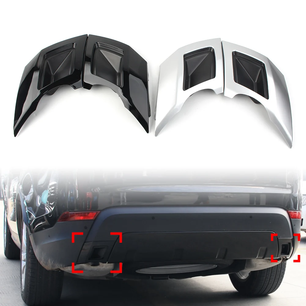 

2Pcs Car Rear Tail Exhaust Cover Trim Decoration For Land Rover Discovery 5 2017 2018 2019 2020 2021 Gloss Black/Silver