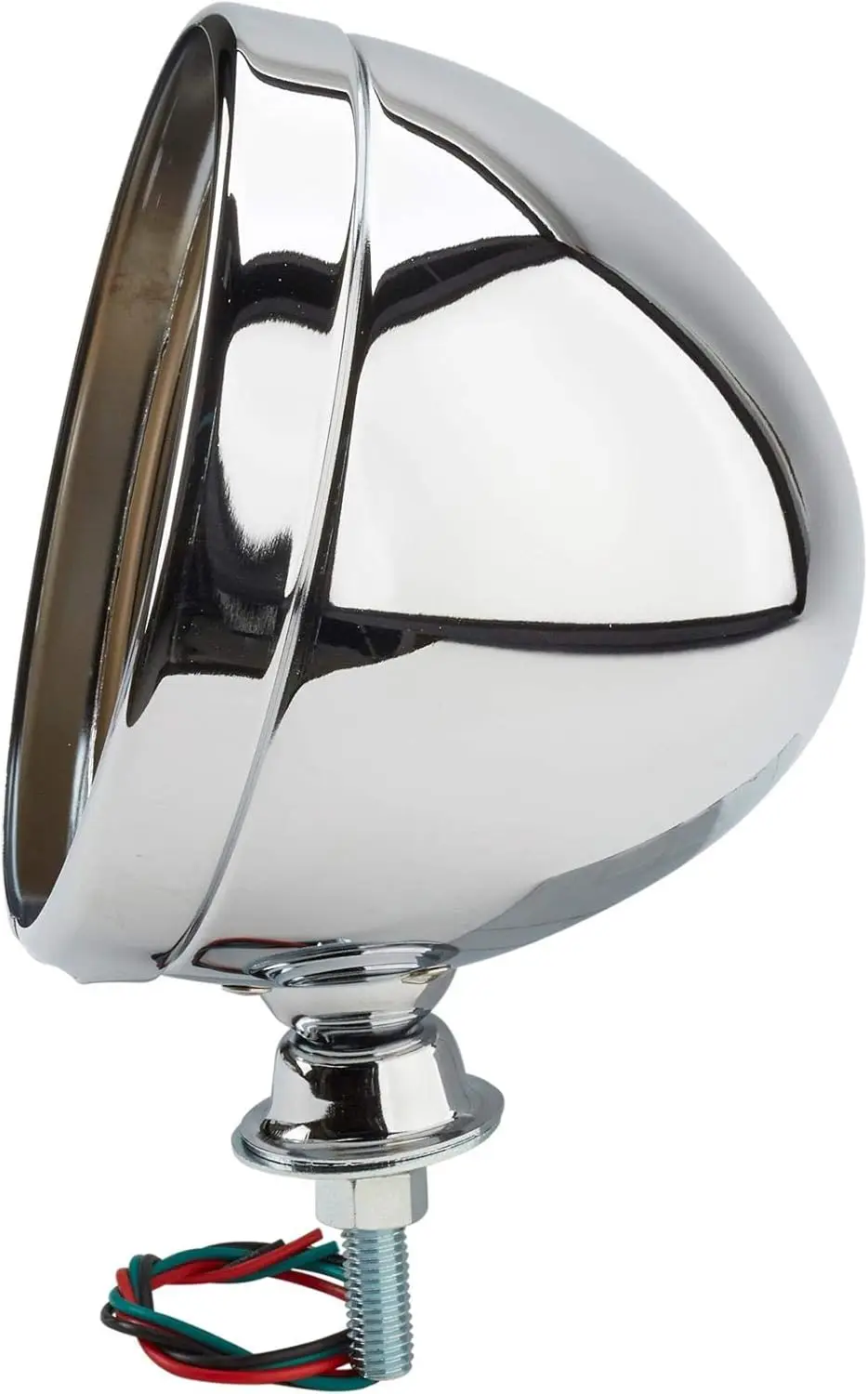 

Universal Chrome Dietz-Type Headlight Bucket, 7 Inch Chrome Plated Housing and Trim Ring, Features Adjustable Mount Pivot for Ea