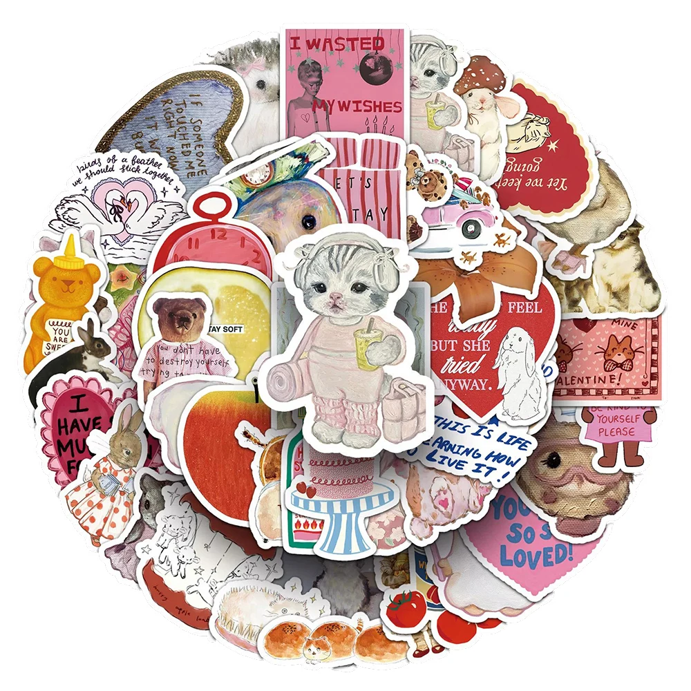 10/30/50 stücke Cartoon Vintage Tiere Muster Aufkleber Kreative Graffiti Aufkleber Laptop Koffer Telefon Wasserdicht Aufkleber Großhandel