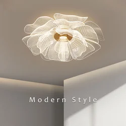 Modern Luxury Style LED Ceiling Chandelier for Living Room Bedroom Dining Room Bathroom Lamp Gold Flower Design Ceiling Light